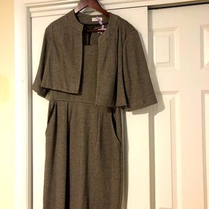 Calvin Klein sleeveless dress w suit jacket